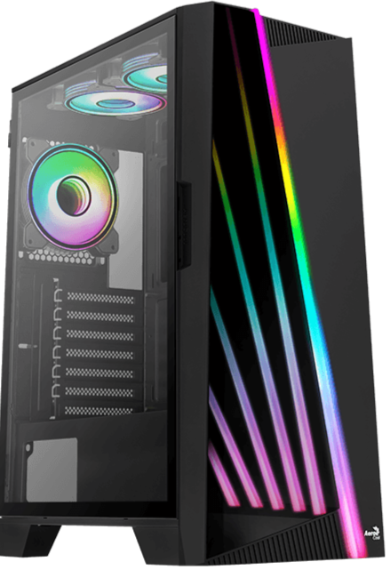 AeroCool Mirage ARGB Black 黑色 Tempered Glass ATX Case