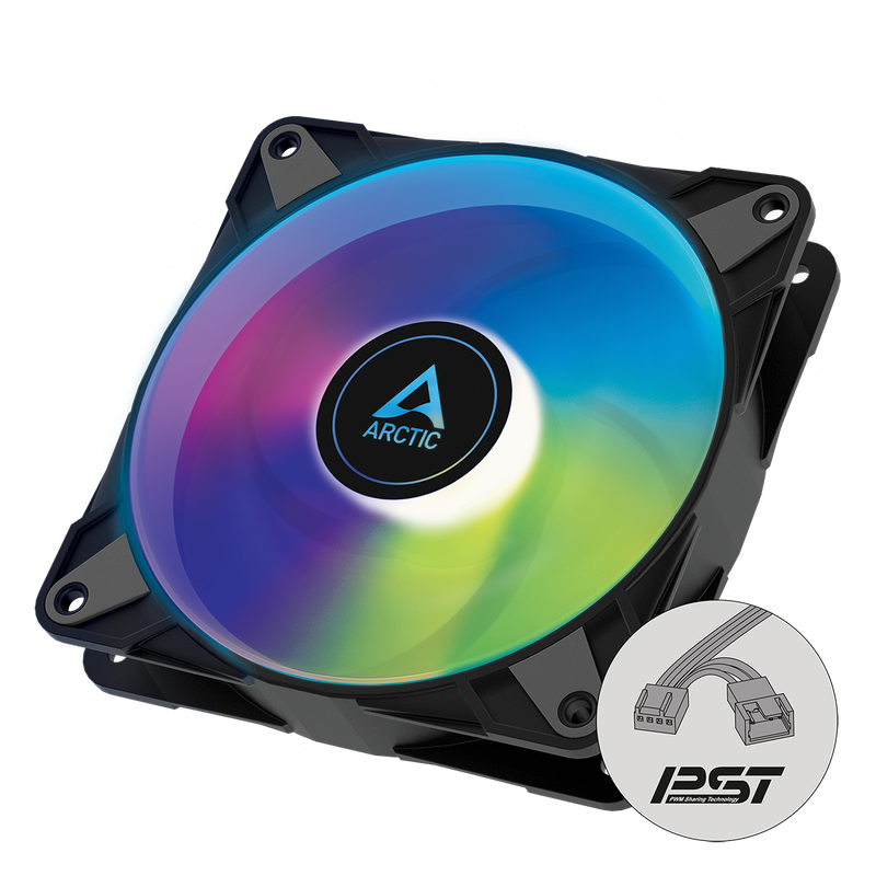 ARCTIC P12 PWM PST A-RGB 0dB Black 120mm Case Fan