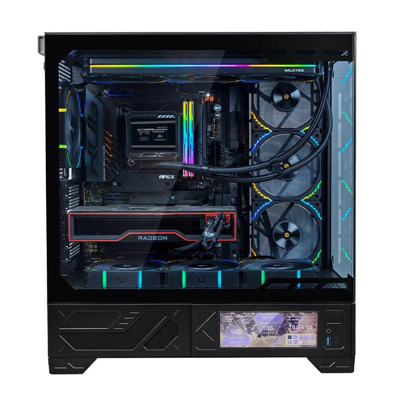 VALKYRIE VK03 Black 黑色 ATX Case (6.2吋輕觸式屏幕 / 270度全視線無柱設計)