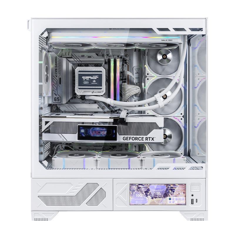 VALKYRIE VK03 White 白色 ATX Case (6.2吋輕觸式屏幕 / 270度全視線無柱設計)