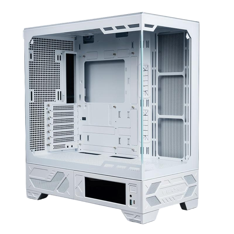 VALKYRIE VK03 White 白色 ATX Case (6.2吋輕觸式屏幕 / 270度全視線無柱設計)