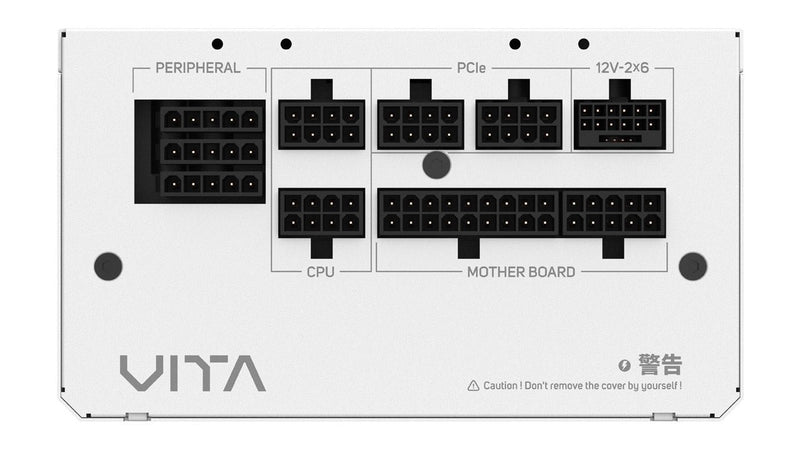 [最新產品] FSP VITA GM 1000W WHITE 白色 ATX3.1 PCI-E 5.1 12V-2x6 80 Plus Gold Fully Modular Power Supply VITA-1000GM WT