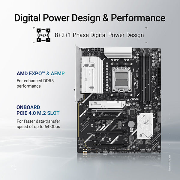 ASUS PRIME B840-PLUS WIFI-CSM DDR5,Socket AM5 ATX Motherboard