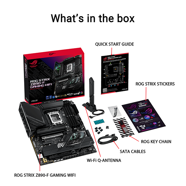 ASUS ROG STRIX Z890-F GAMING WIFI DDR5,LGA 1851 ATX Motherboard