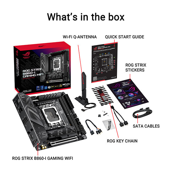 ASUS ROG STRIX B860-I GAMING WIFI DDR5,LGA 1851 Mini-ITX Motherboard