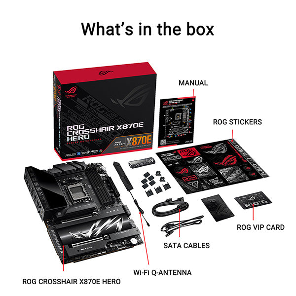 ASUS ROG CROSSHAIR X870E HERO DDR5,Socket AM5 ATX Motherboard 