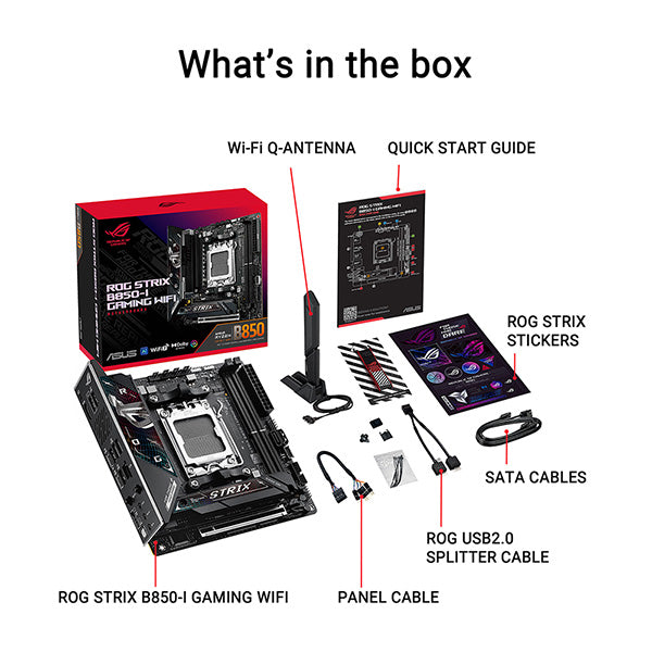 ASUS ROG STRIX B850-I GAMING WIFI DDR5,Socket AM5 Mini-ITX Motherboard