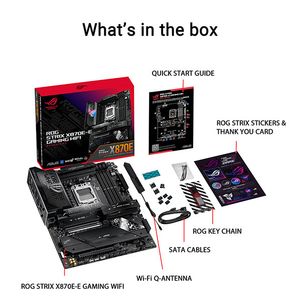 ASUS ROG STRIX X870E-E GAMING WIFI DDR5,Socket AM5 ATX Motherboard