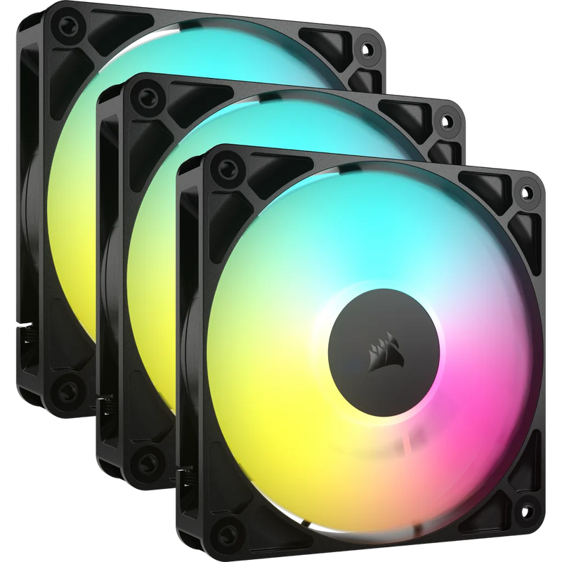 Corsair RS120 ARGB Black 120mm PWM PC Case Fan Triple Fan Pack (3件裝) (CO-9050181-WW)