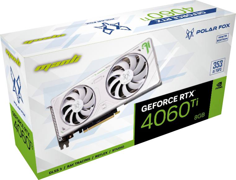 Manli Geforce RTX 4060 Ti Polar Fox Twin 8GB GDDR6