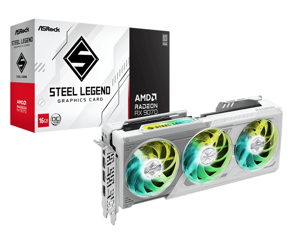 ASRock Radeon RX 9070 Steel Legend OC 16GB GDDR6 (AS-DCA-RX9070-SL-16GOC)