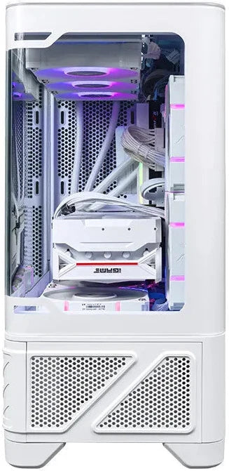 VALKYRIE VK03-M LCD White 白色 mATX Case (6.2吋輕觸式屏幕 / 270度全視線無柱設計)