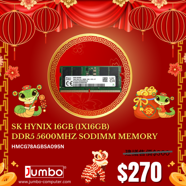 SK Hynix DDR5 SODIMM 16GB DDR5 5600MHz HMCG78AGBSA095N Memory