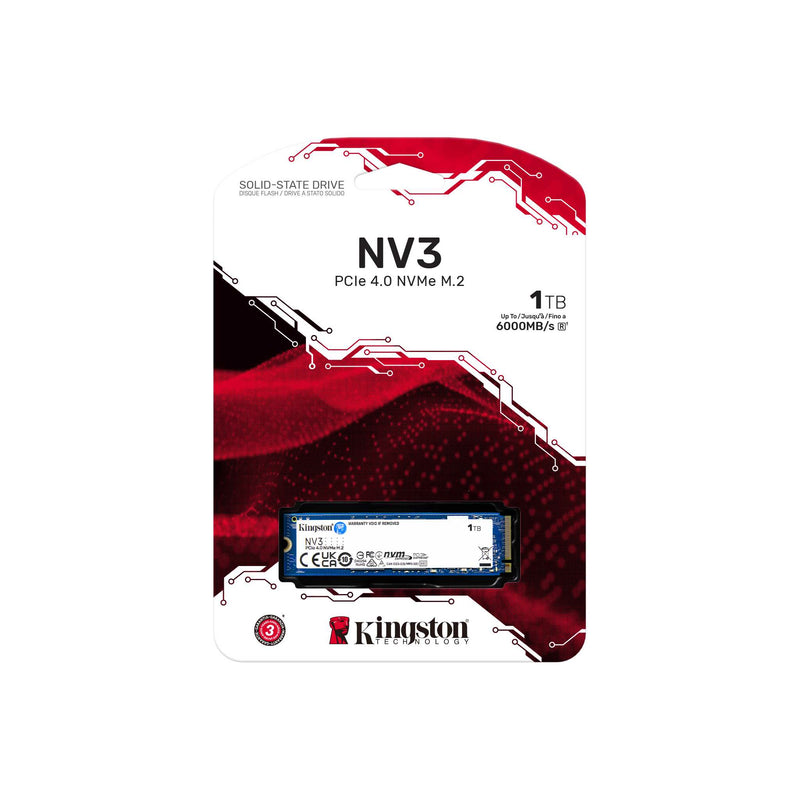 Kingston 1TB NV3 SNV3S/1000G M.2 2280 PCIe Gen4 x4 SSD