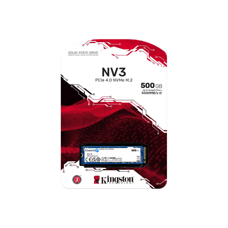 Kingston 500GB NV3 SNV3S/500G M.2 2280 PCIe Gen4 x4 SSD