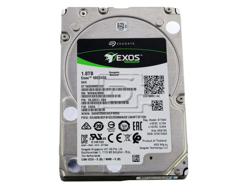 Seagate 1.8TB Exos 10E2400 ST1800MM0129 Enterprise 2.5" SAS 12Gb/s 10000rpm 256MB Cache HDD