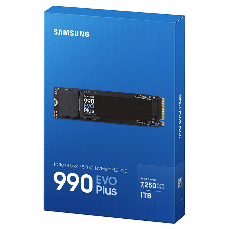 Samsung 1TB 990 EVO Plus MZ-V9S1T0BW M.2 2280 PCIe 4.0 x4 / 5.0 x2 NVMe 2.0 SSD 