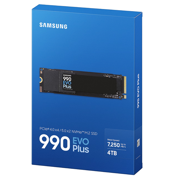 Samsung 4TB 990 EVO Plus MZ-V9S4T0BW M.2 2280 PCIe 4.0 x4 / 5.0 x2 NVMe 2.0 SSD 