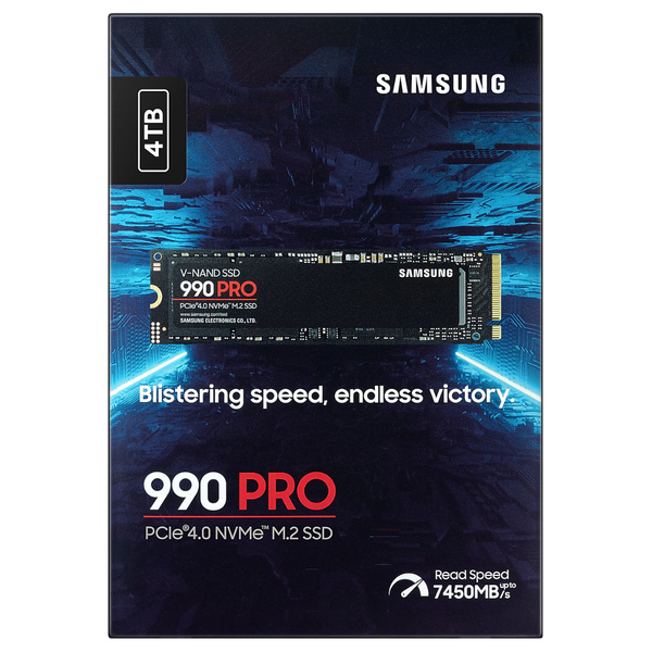 Samsung 4TB 990 PRO MZ-V9P4T0BW M.2 2280 PCIe Gen4 x4 SSD