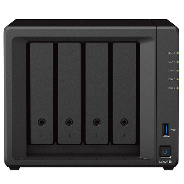 Synology DiskStation DS923+ 4-Bay NAS (AMD Ryzen R1600 Dual Core CPU, 4GB DDR4 Ram)