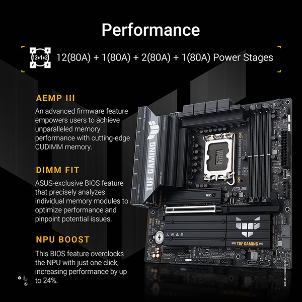 ASUS TUF GAMING B860M-PLUS DDR5,LGA 1851 mATX Motherboard