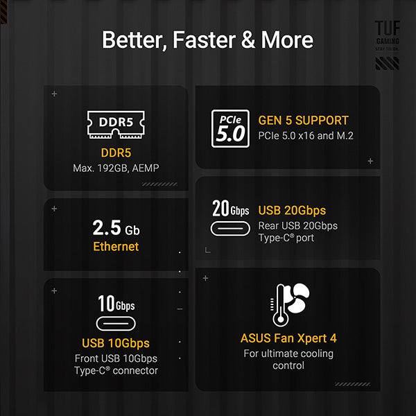 ASUS TUF GAMING B850M-PLUS DDR5,Socket AM5 mATX Motherboard