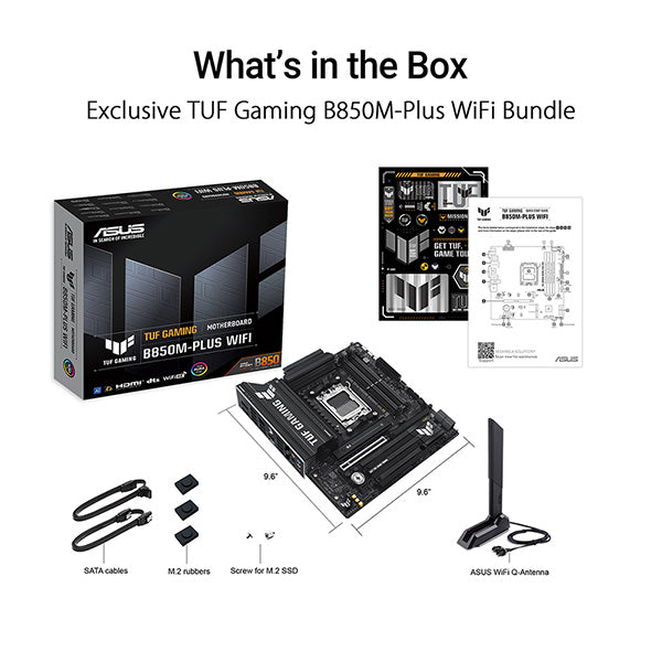 ASUS TUF GAMING B850M-PLUS WIFI DDR5,Socket AM5 mATX Motherboard 