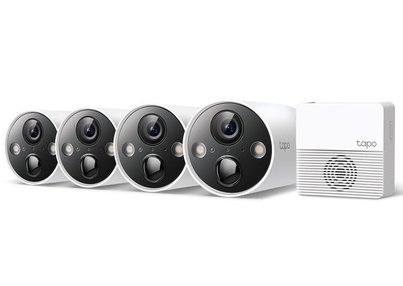 TP-Link Tapo C420S4 4MP/2K QHD Smart Wire-Free Security Starlight CCTV Battery Camera System (4-Camera)