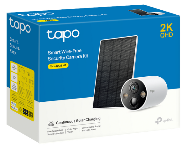 TP-Link Tapo C425 Kit Smart Wireless Security Cameras and Solar Panels