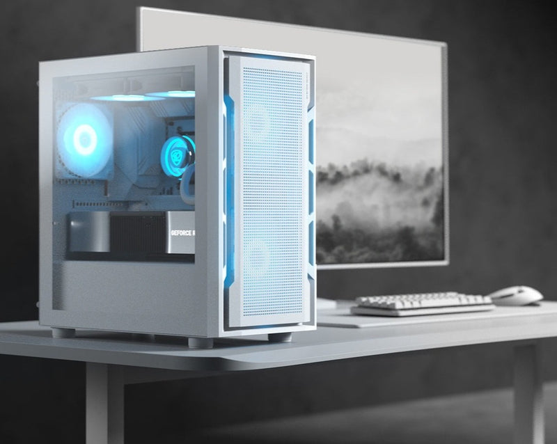 Cougar Uniface Mini RGB White 白色 Tempered Glass Micro-ATX Case