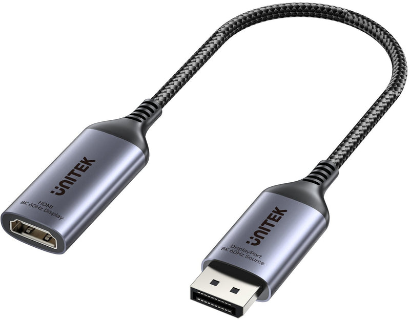 UNITEK 8K DisplayPort 1.4 轉 HDMI 2.1 轉接器 V1611A01