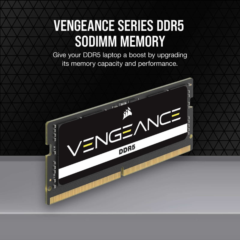 CORSAIR DDR5 SODIMM VENGEANCE 64GB Kit (2x32GB) DDR5 5600MHz CMSX64GX5M2A5600C48 Memory