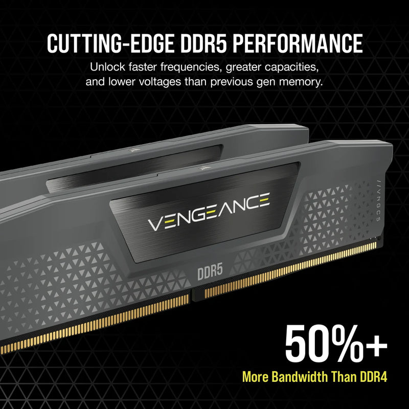 CORSAIR 96GB Kit (2x48GB) VENGEANCE CMK96GX5M2B6000Z30 DDR5 6000MHz Memory (AMD EXPO & Intel XMP 3.0)