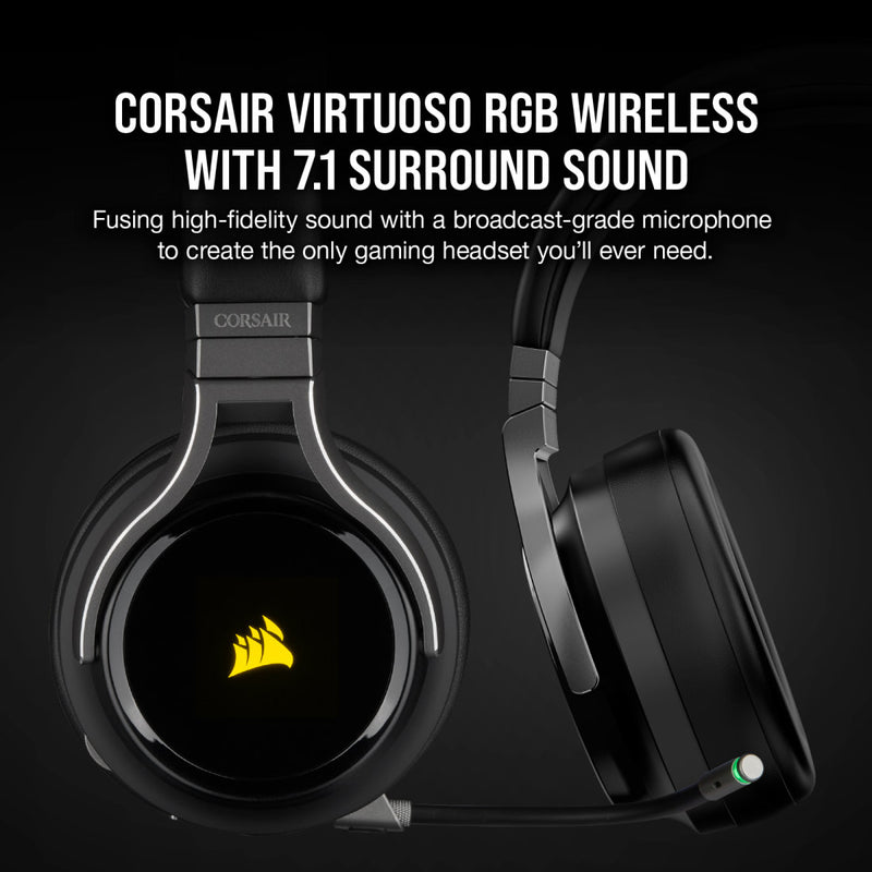 [12月聖誕優惠] Corsair VIRTUOSO RGB Wireless High-Fidelity Gaming Headset - Carbon CA-9011185-AP