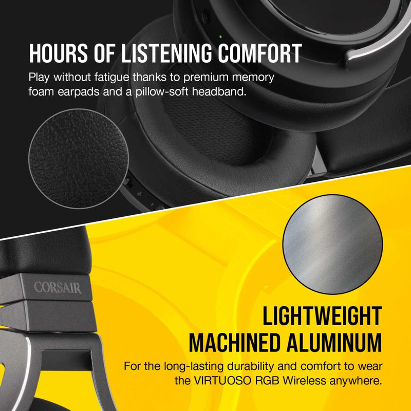 [12月聖誕優惠] Corsair VIRTUOSO RGB Wireless High-Fidelity Gaming Headset - Carbon CA-9011185-AP