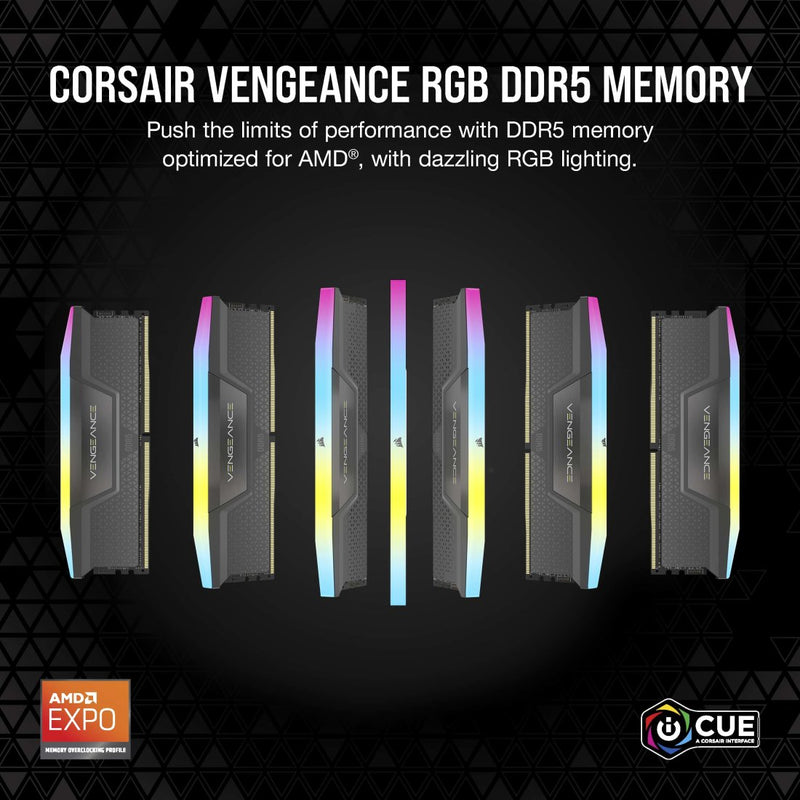 [This week’s special offer] CORSAIR 32GB Kit (2x16GB) VENGEANCE RGB CMH32GX5M2E6200C36 DDR5 6200MHz Memory