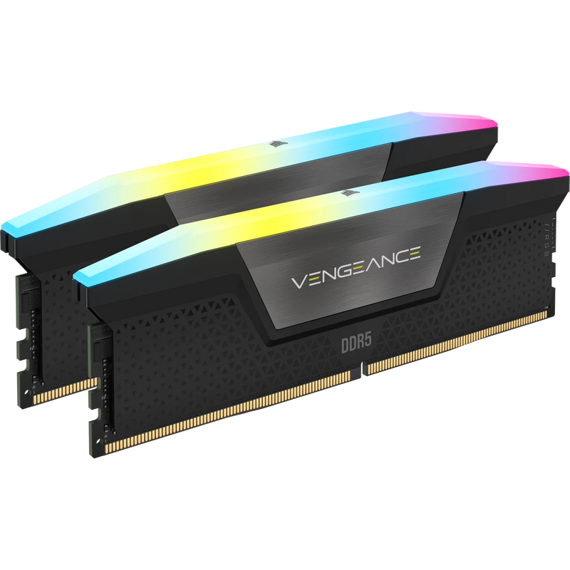 CORSAIR 48GB Kit (2x24GB) VENGEANCE RGB CMH48GX5M2B6000Z30 DDR5 6000MHz Memory (AMD EXPO & Intel XMP 3.0)