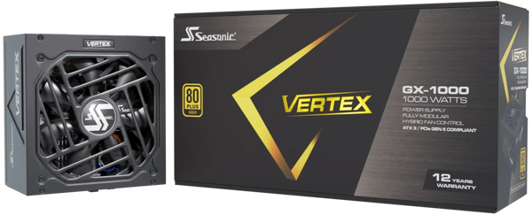 Seasonic 1000W VERTEX GX-1000 ATX3.0 (PCIe5.0) 80Plus Gold Full Modular Power Supply (VERTEX GX-1000)