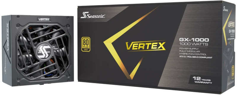 Seasonic 1000W VERTEX GX-1000 ATX3.0 (PCIe5.0) 80Plus Gold Full Modular Power Supply (VERTEX GX-1000)