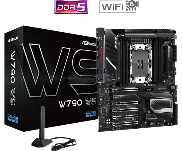 ASRock W790 WS Intel W790, DDR5, LGA 4677 EATX Workstation Motherboard