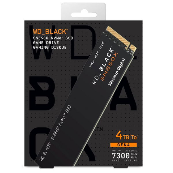 WD_BLACK 4TB SN850X WDS400T2X0E M.2 2280 PCIe Gen4 x4 SSD 