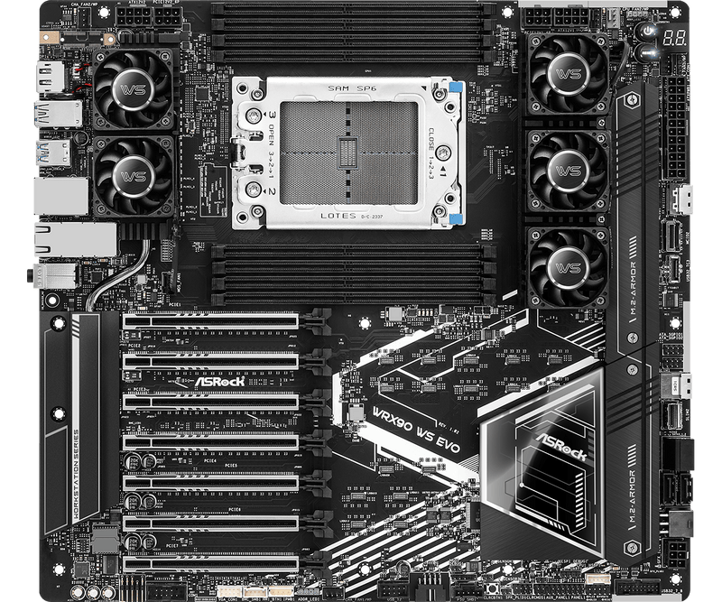 [Latest Product] ASRock WRX90 WS EVO AMD Ryzen Threadripper PRO 7000 WX-Series Socket sTR5 Motherboard 