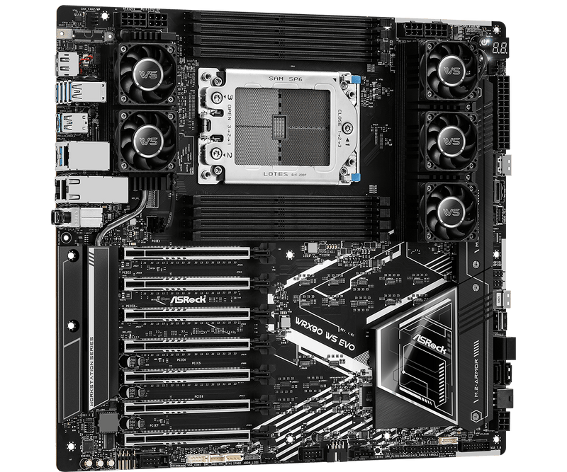 [Latest Product] ASRock WRX90 WS EVO AMD Ryzen Threadripper PRO 7000 WX-Series Socket sTR5 Motherboard 