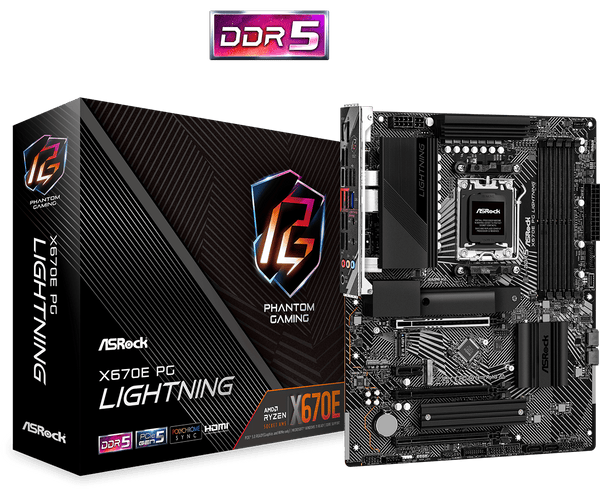 ASRock X670E PG Lightning DDR5,Socket AM5 ATX Motherboard