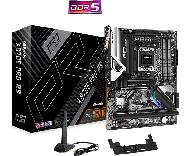 ASRock X670E Pro RS DDR5,Socket AM5 ATX Motherboard