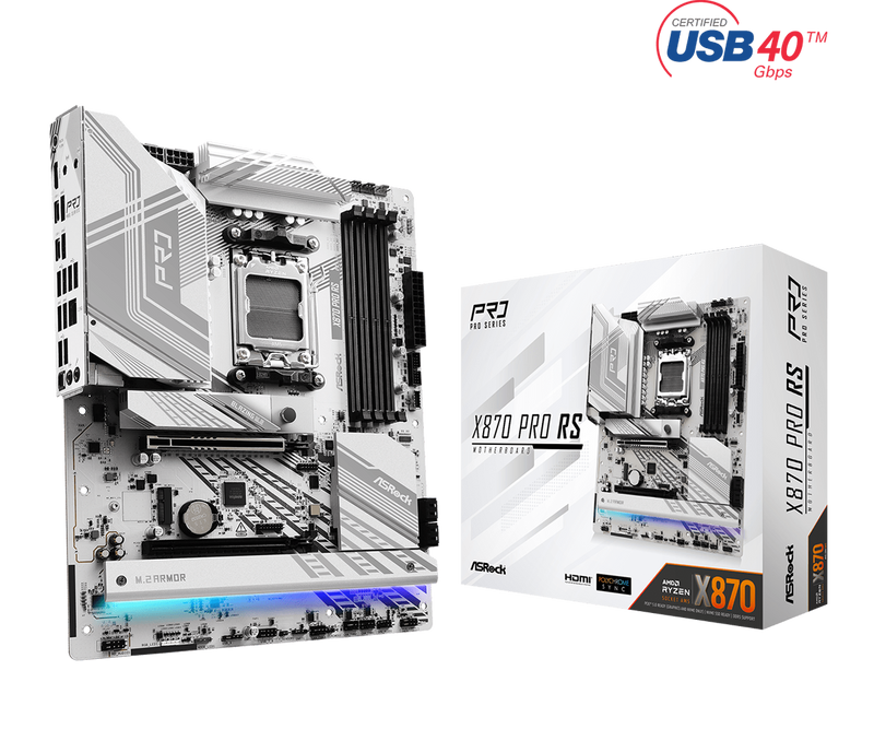 ASRock X870 Pro RS DDR5,Socket AM5 ATX Motherboard 