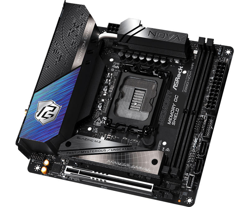 ASRock PHANTOM GAMING Z890I Nova WiFi DDR5,LGA 1851 Mini-ITX Motherboard