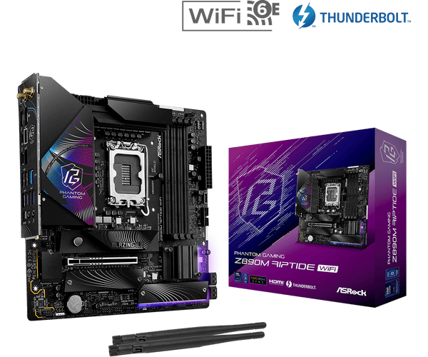 ASRock PHANTOM GAMING Z890M Riptide WiFi DDR5,LGA 1851 mATX Motherboard