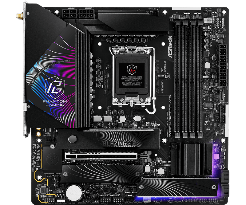 ASRock Z890M Riptide WiFi DDR5,LGA 1851 mATX Motherboard