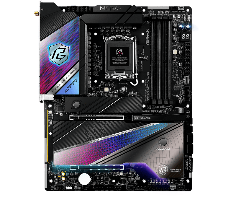 ASRock PHANTOM GAMING Z890 Nova WiFi DDR5,LGA 1851 ATX Motherboard 